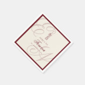 Luxe Oud Geld Retro Monogram Trouw Servet (Hoek)