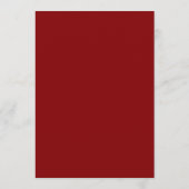Luxe Oude Rijkdom Robijnrode Trouwmenu Menu (Achterkant)