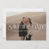 Luxe overlay Elegant Wedding Save the Date Kaart (Voorkant)