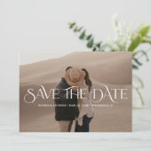 Luxe overlay Elegant Wedding Save the Date Kaart (Staand voorkant)
