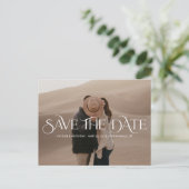 Luxe overlay Modern Wedding Save the Date Briefkaa Briefkaart (Staand voorkant)