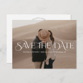 Luxe overlay Modern Wedding Save the Date Briefkaa Briefkaart (Voorkant / Achterkant)