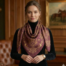Luxe Paardensjaal Burgundy en Goud