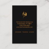 Luxe paardensporttraining Gold Black Visitekaartje (Achterkant)