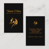 Luxe paardensporttraining Gold Black Visitekaartje (Voorkant / Achterkant)