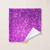 Luxe Paars Glitter Bad Handdoek (Wasdoekje)