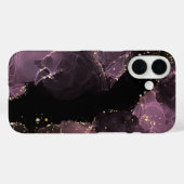 Luxe Paars & Goud Alcohol Ink Case-Mate iPhone Case (Achterkant (horizontaal))