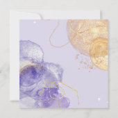 Luxe Paars & Gouden Abstract Bewaar de Datum Kaart (Achterkant)