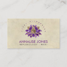 Luxe Paarse Amethyst en gouden Lotus