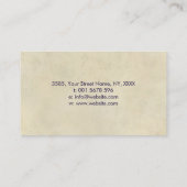 Luxe Paarse Amethyst en gouden Lotus Visitekaartje (Achterkant)