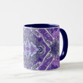 Luxe Paarse Amethyst Geode Agate Nep Glitter Co Mok (Voorkant rechts)