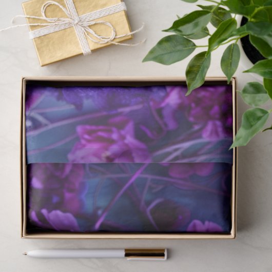 Luxe Paarse Bloemen Vogelkooi Pet Decoupage Tissuepapier (Geschenk)