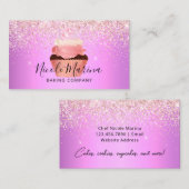 Luxe Paarse cupcake bakkerijproducten Chef Visitekaartje (Voorkant / Achterkant)