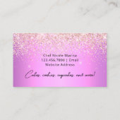 Luxe Paarse cupcake bakkerijproducten Chef Visitekaartje (Achterkant)