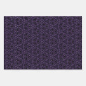 Luxe Paarse Damask Pattern Inpakpapier Vel (Voorkant 2)