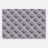 Luxe Paarse Edelstenen Zilveren Wrapping Paper Set (Voorkant 2)