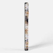 Luxe Paarse en gouden bloemen iPhone Hoesje (Rechterkant)