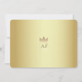 Luxe Paarse en gouden foto bruiloft Kaart (Achterkant)