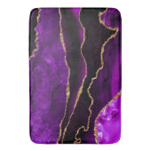 Luxe Paarse en Gouden Glitter Agate Badmat (Voorkant Verticaal)