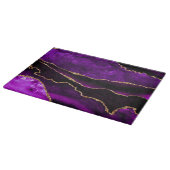 Luxe Paarse en Gouden Glitter Agate Snijplank (Hoek)