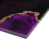Luxe Paarse en Gouden Glitter Agate Snijplank (Hoek)