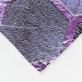 Luxe Paarse Folie Glitter-honingraatpatroon Fleece Deken (Hoek)