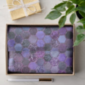 Luxe Paarse Folie Glitter-honingraatpatroon Tissuepapier (Geschenk)