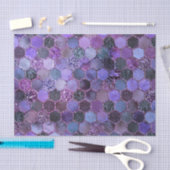 Luxe Paarse Folie Glitter-honingraatpatroon Tissuepapier (Craft)