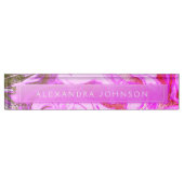 Luxe Paarse Folie moderne marmeren werveling Naambordje (Voorkant)