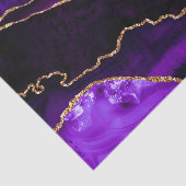 Luxe Paarse Glitter Agate Happy Birthday Tissuepapier (Detail)