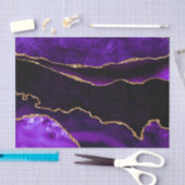 Luxe Paarse Glitter Agate Happy Birthday Tissuepapier (Craft)