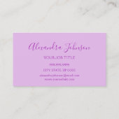 Luxe Paarse glitter Sparkle Microblading Visitekaartje (Achterkant)