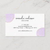 Luxe Paarse Gold Circle Professional Visitekaartje (Achterkant)