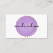 Luxe Paarse Gold Circle Professional Visitekaartje (Voorkant)
