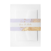 Luxe Paarse & Golden Abstract Uitnodigingen Wikkel (Voorkant Voorbeeld)