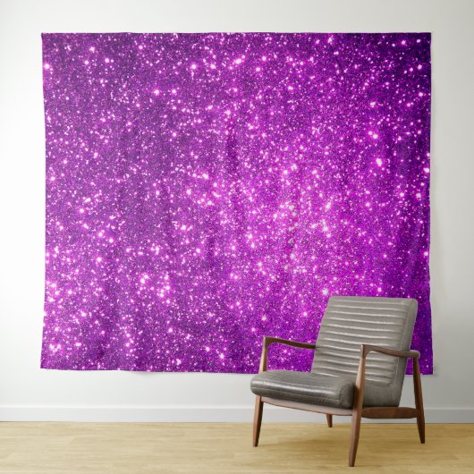 Luxe Paarse Goud Glitters Wandkleed (In Situ (horizontaal))