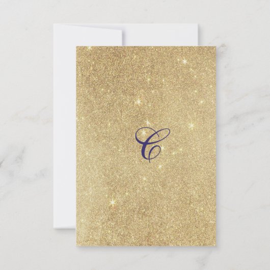 Luxe paarse gouden glitter bloemig Afstuderen Kaart (Achterkant)