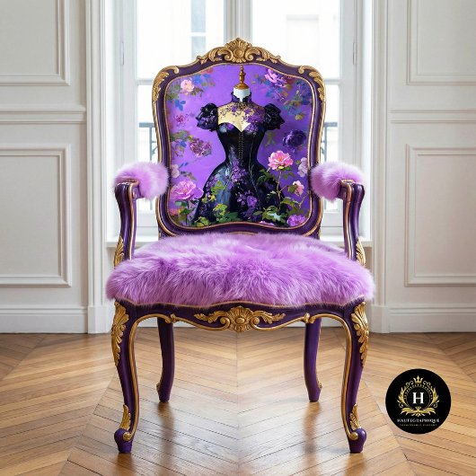 Luxe Paarse korsettenjurk vorm Bloemen Decoupage Tissuepapier