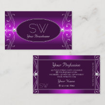 Luxe  Paarse Ombre Sparkle Jewels Initialen