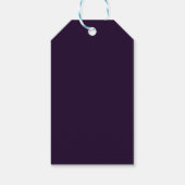 Luxe Paarse Pasen Eieren Bloemmotief Cadeaulabel (Achterkant)