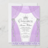 luxe paarse prinses sparkle Quinceanera Kaart (Voorkant)