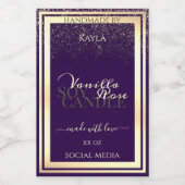 Luxe Paarse productverpakkingen Etiketten Goud Lij (Enkel label)