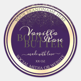 Luxe Paarse productverpakkingen Etiketten Goud Lij