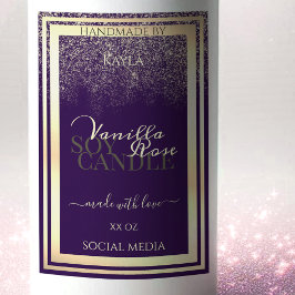 Luxe Paarse productverpakkingen Etiketten Goud Lij