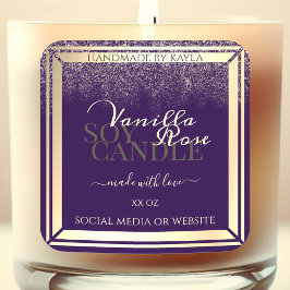 Luxe Paarse productverpakkingen Etiketten Goud Lij