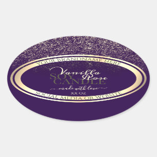 Luxe Paarse productverpakkingen Etiketten Goud Lij