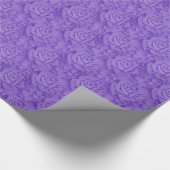 Luxe Paarse Roos Popular Floral Cadeaupapier (Hoek)
