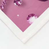 Luxe Paarse Rozen en Glanzende Edelstenen Fleece D Deken (Hoek)