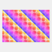 Luxe Paarse Rozen Gold Folie Wrapping Paper Set (Voorkant)