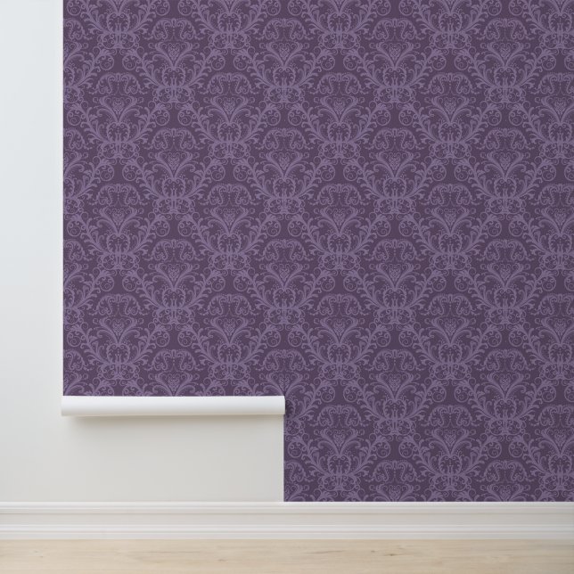 Luxe Paarse Wallpaper Behang (Applicatie)